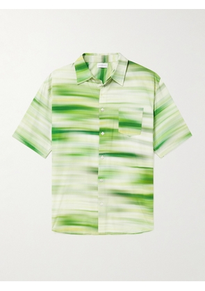 JOHN ELLIOTT - Printed Cotton-Blend Voile Shirt - Men - Green - S