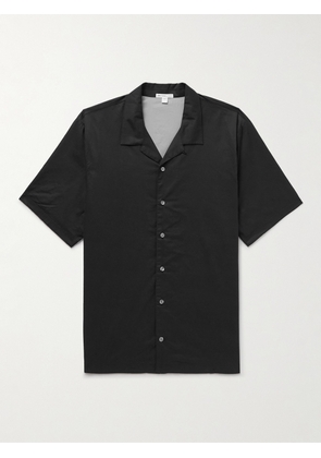 James Perse - Convertible-Collar Cotton Shirt - Men - Black - 1