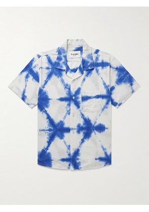 Corridor - Sunrise Camp-Collar Tie-Dyed Cotton-Voile Shirt - Men - Blue - S