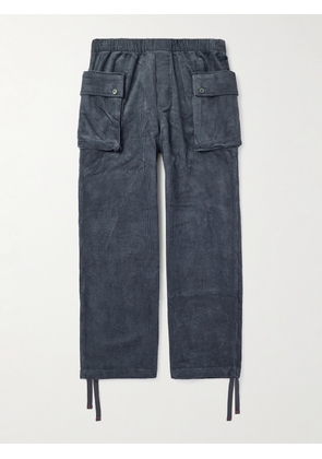 BRAIN DEAD - Jungle Wide-Leg Cotton-Corduroy Cargo Trousers - Men - Gray - S