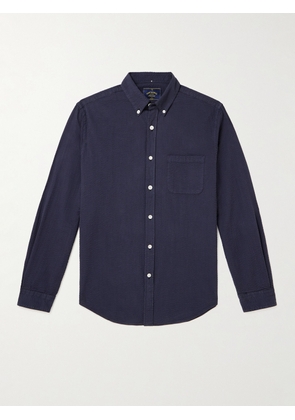 Portuguese Flannel - Atlantico Slim-Fit Button-Down Collar Cotton-Seersucker Shirt - Men - Blue - XS