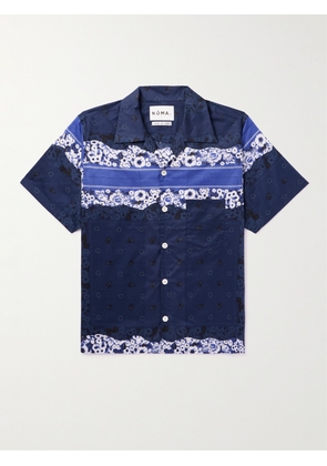 NOMA T.D. - Camp-Collar Printed Cotton-Sateen Shirt - Men - Blue - 1