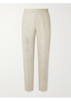 Favourbrook - Allercombe Slim-Fit Straight-Leg Linen Suit Trousers - Men - Neutrals - UK/US 28