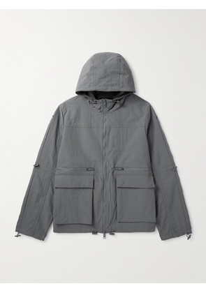 SAIF UD DEEN - Nylon Hooded Jacket - Men - Gray - S