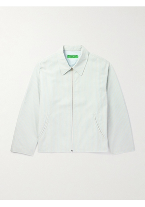 SMALL TALK - Striped Cotton Jacket - Men - Green - S