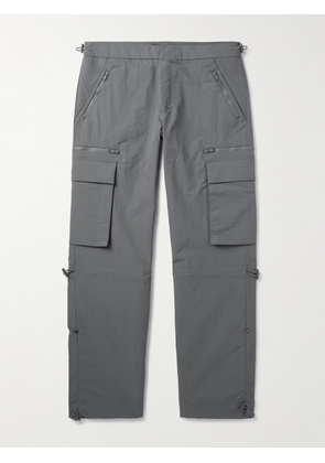 SAIF UD DEEN - Straight-Leg Nylon Trousers - Men - Gray - S