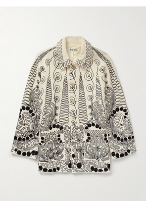 BODE - Embroidered Merino Wool Jacket - Men - Neutrals - S
