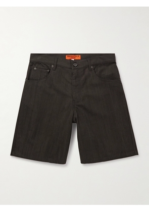 SMALL TALK - Straight-Leg Cotton-Canvas Shorts - Men - Brown - UK/US 30