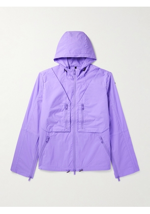 SAIF UD DEEN - Garment-Dyed Cotton-Blend Shell Hooded Jacket - Men - Purple - S