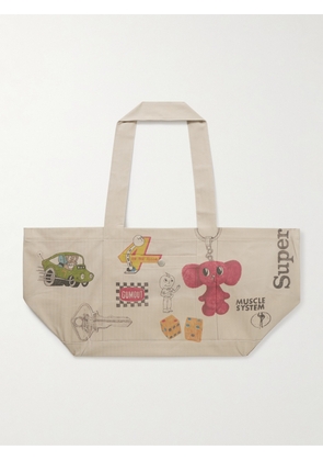 SMALL TALK - Utility Printed Herringbone Canvas Shoulder Bag - Men - Neutrals