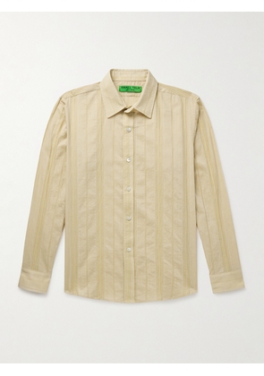 SMALL TALK - Striped Cotton-Voile Shirt - Men - Green - XS