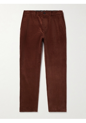 Mr P. - Edward Straight-Leg Organic Cotton-Corduroy Trousers - Men - Red - 28