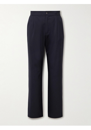De Bonne Facture - Easy Straight-Leg Pleated Wool Trousers - Men - Blue - IT 46