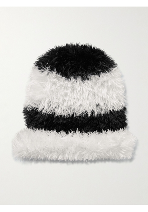 NICHOLAS DALEY - Oversized Striped Brushed-Knit Beanie - Men - Multi