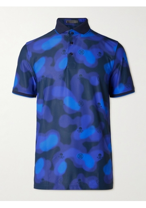 G/FORE - Printed Tech-Jersey Golf Polo Shirt - Men - Blue - S