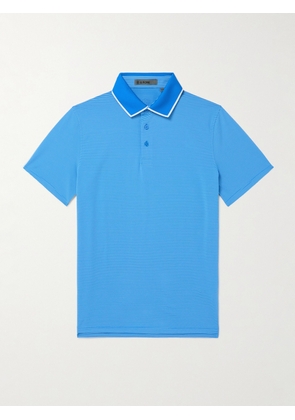 G/FORE - Feeder Striped Tech-Piqué Golf Polo Shirt - Men - Blue - S