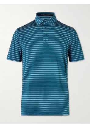 G/FORE - Striped Tech-Jersey Polo Shirt - Men - Blue - S