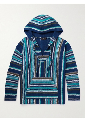 ALANUI - Follow Your Nature Baja Striped Cotton Hoodie - Men - Blue - S
