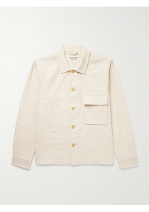 MILES LEON - Garden Slub Cotton-Canvas Shirt Jacket - Men - Neutrals - S
