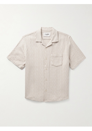 Corridor - Camp-Collar Cotton-Jacquard Shirt - Men - Neutrals - S