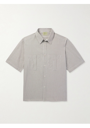 De Bonne Facture - Painter's Oversized Striped Cotton-Poplin Shirt - Men - Green - S