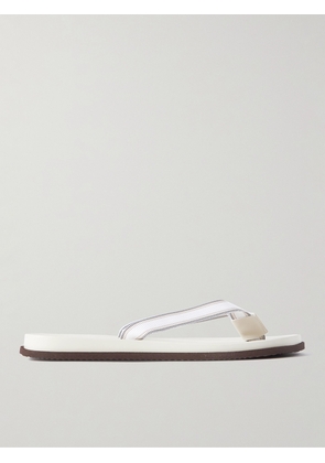 Brunello Cucinelli - Pool Grosgrain Flip Flops - Men - White - EU 40