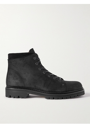Mr P. - Jacques Chore Waxed-Suede Boots - Men - Black - UK 7