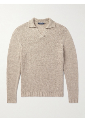 Thom Sweeney - Linen-Blend Polo Shirt - Men - Neutrals - XS