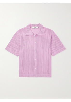 SÉFR - Julian Pointelle-Knit Shirt - Men - Purple - S