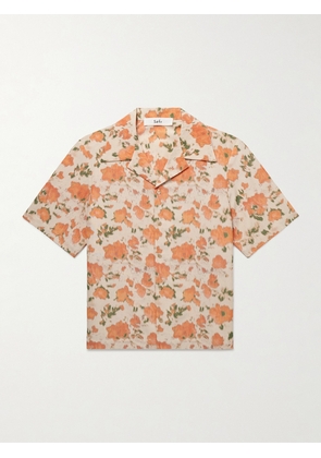 SÉFR - Pino Floral-Print Woven Shirt - Men - Orange - S