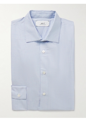 Mr P. - Striped Cotton Shirt - Men - Blue - 15
