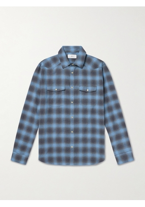 Mr P. - Checked Cotton-Flannel Shirt - Men - Blue - XS