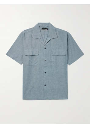 Monitaly - 50s Milano Camp-Collar Cotton Oxford Shirt - Men - Blue - S