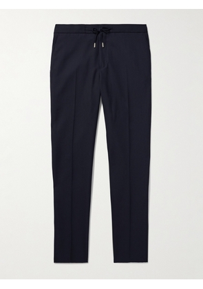 Mr P. - Phillip Straight-Leg Twill Drawstring Suit Trousers - Men - Blue - 28