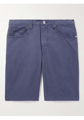 Slowear - Straight-Leg Stretch-Cotton Bermuda Shorts - Men - Blue - UK/US 28