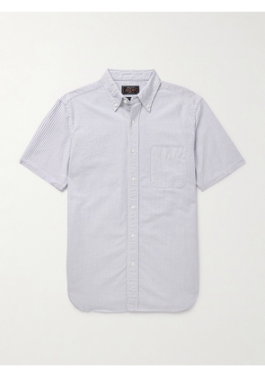 Beams Plus - Button-Down Collar Striped Cotton Oxford Shirt - Men - Blue - S