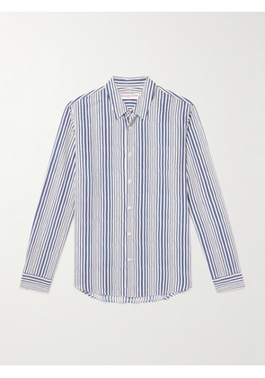 Orlebar Brown - Giles Slim-Fit Striped Lyocell Shirt - Men - Blue - S