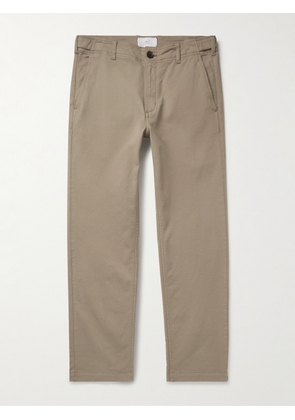 Mr P. - Samuel Straight-Leg Cotton-Blend Twill Trousers - Men - Brown - 28