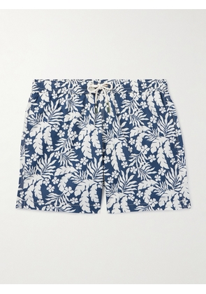 Hartford - Straight-Leg Mid-Length Floral-Print Swim Shorts - Men - Blue - S