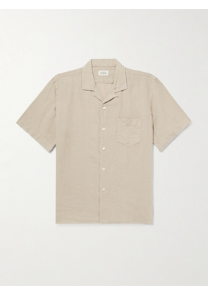 Hartford - Palm Convertible-Collar Linen Shirt - Men - Neutrals - S