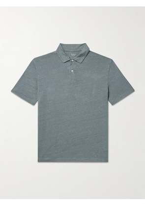 Hartford - Garment-Dyed Linen Polo Shirt - Men - Green - S
