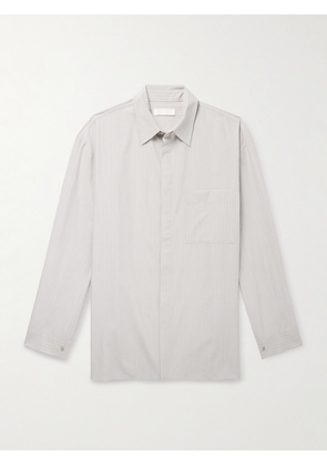 Amomento - Striped TENCEL™ Lyocell and Cotton-Blend Shirt - Men - Gray - M