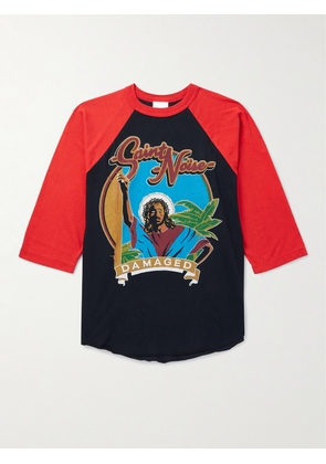 SAINT MXXXXXX - LASTMAN Oversized Printed Cotton-Jersey T-Shirt - Men - Black - S