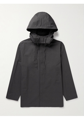 Amomento - Hooded Poplin Jacket - Men - Gray - M