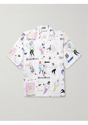 WACKO MARIA - Type-10 Convertible-Collar Printed Matte-Satin Twill Shirt - Men - White - S