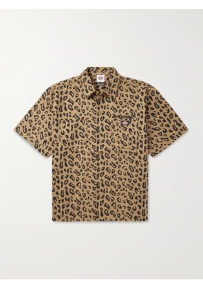 WACKO MARIA - Dickies® Leopard-Print Cotton-Twill Shirt - Men - Yellow - S