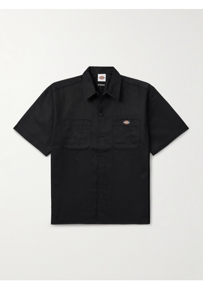 WACKO MARIA - Dickies® Logo-Appliquéd Embroidered Cotton-Gabardine Shirt - Men - Black - S