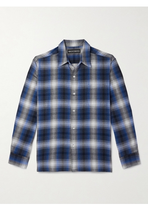 WACKO MARIA - Checked Woven Shirt - Men - Blue - S