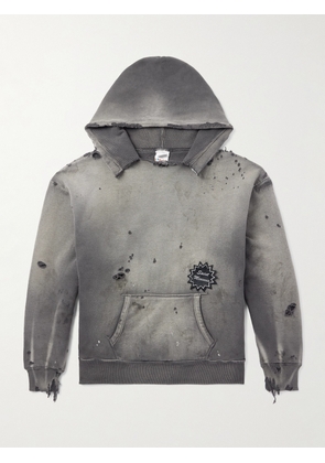 SAINT MXXXXXX - Cotton-Jersey Hoodie - Men - Gray - S