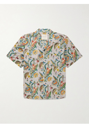 Kardo - Ronen Convertible-Collar Printed Cotton Shirt - Men - Green - S